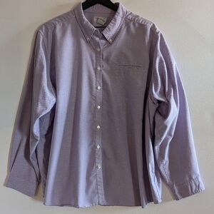 Cabin Creek Button Down Oxford Wrinkle Free Shirt 24W Cotton Blend 3/4 Sleeve